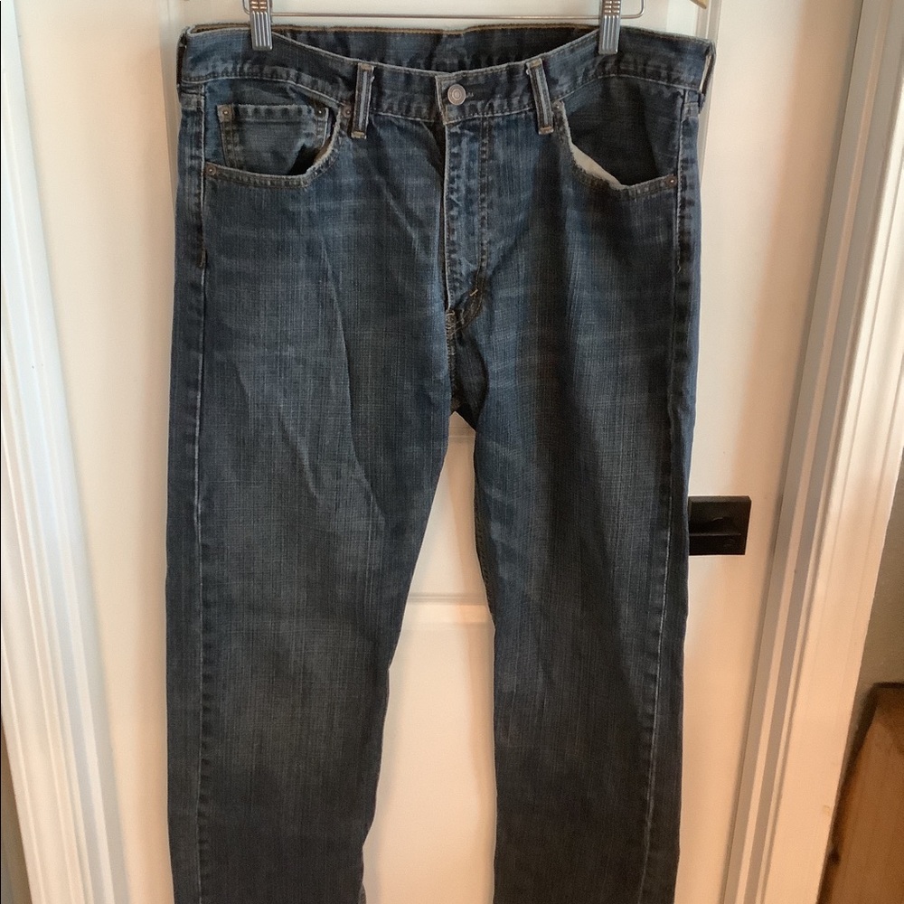 Levi’s 505 - Straight Leg Dark Wash Denim Jeans - Men’s Size 38x32